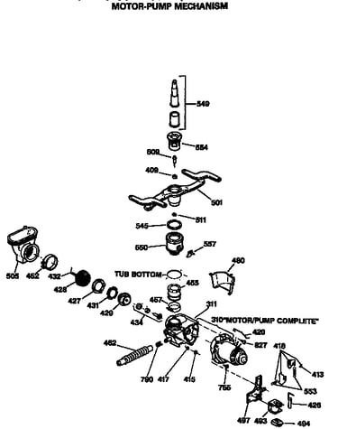 Motor-pump mechanism