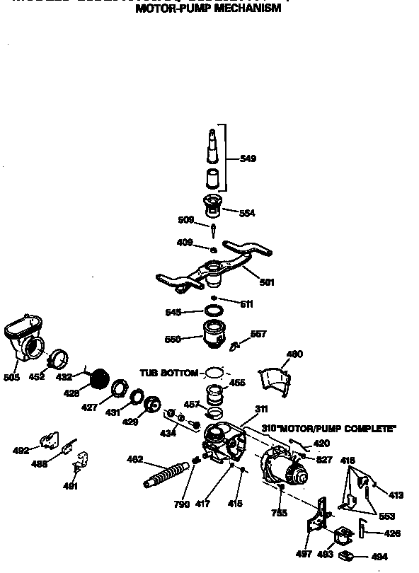 Motor-pump mechanism