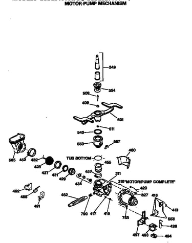 Motor-pump mechanism