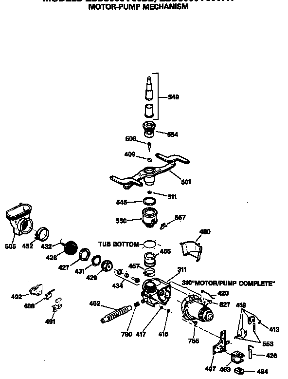 Motor-pump mechanism