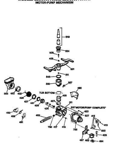 Motor-pump mechanism