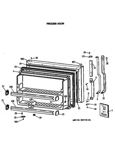 Freezer door