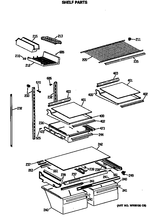 Shelf parts