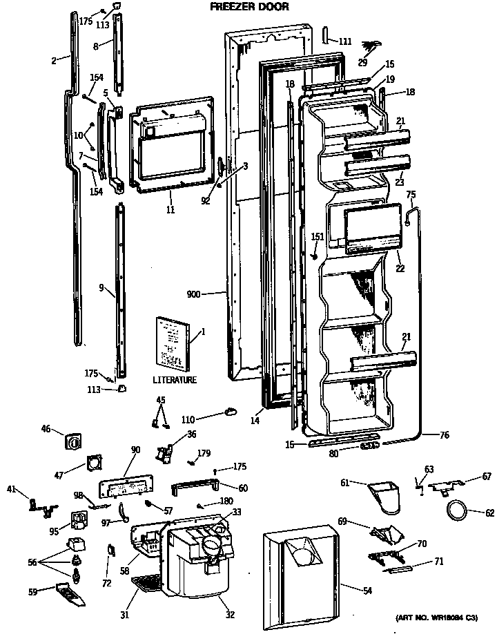 Freezer door