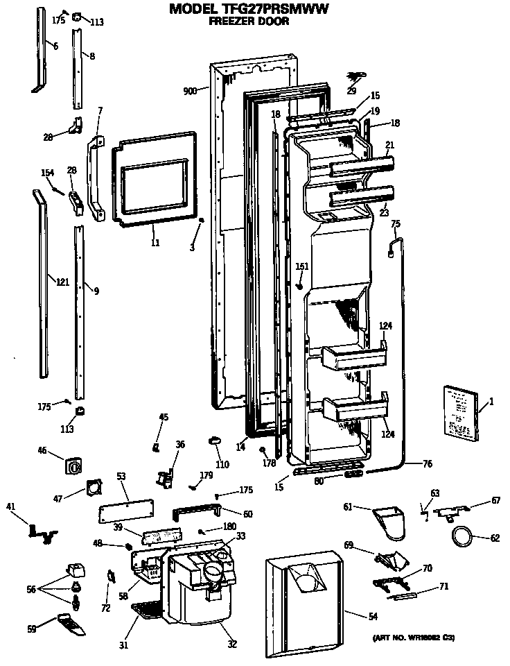 Freezer door