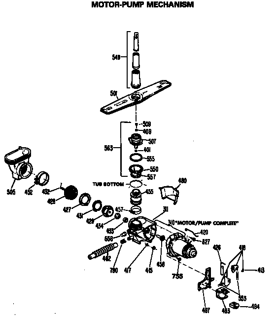 Motor-pump mechanism