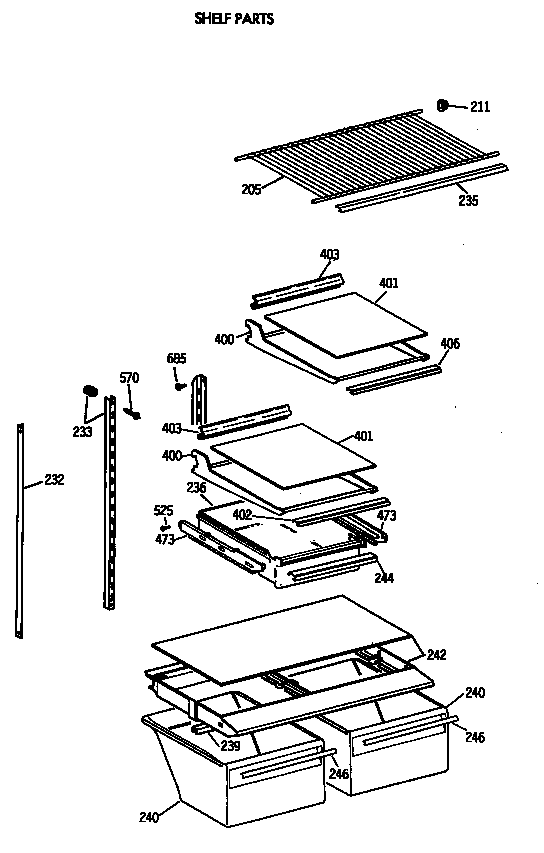 Shelf parts