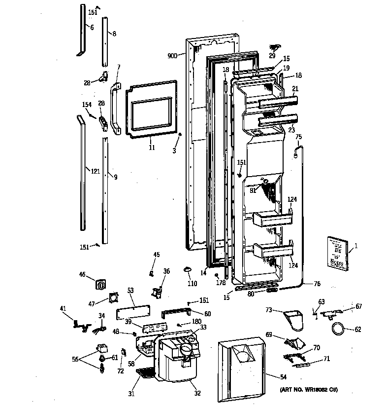 Freezer door