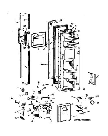Freezer door