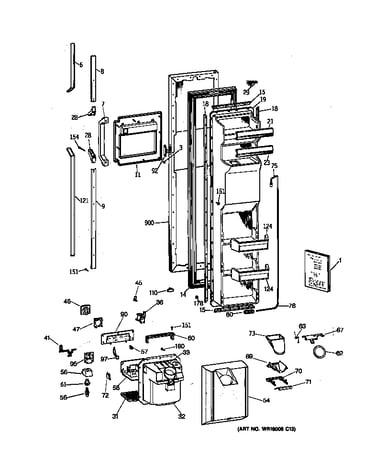 Freezer door