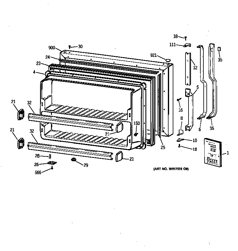 Freezer door