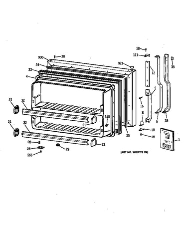 Freezer door