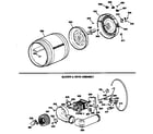 GE DDE7905SBLWW blower & drive assembly diagram