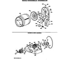 GE DDC6400SBLWH blower & drive assembly diagram