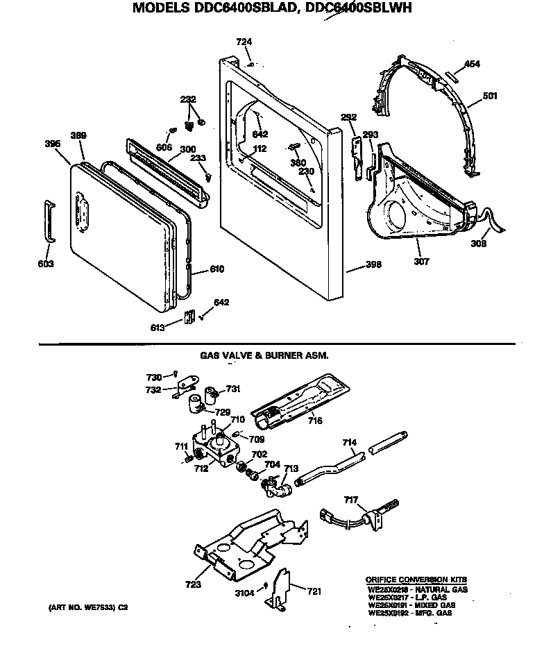 GAS VALVE & BURNER ASM.