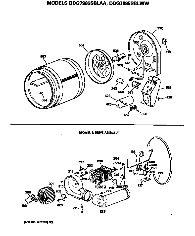 BLOWER & DRIVE ASSEMBLY