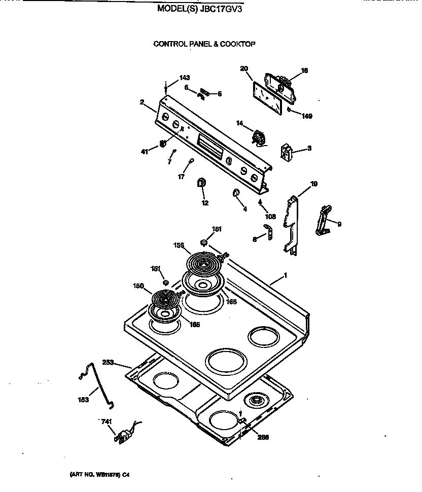 CONTROL PANEL & COOKTOP