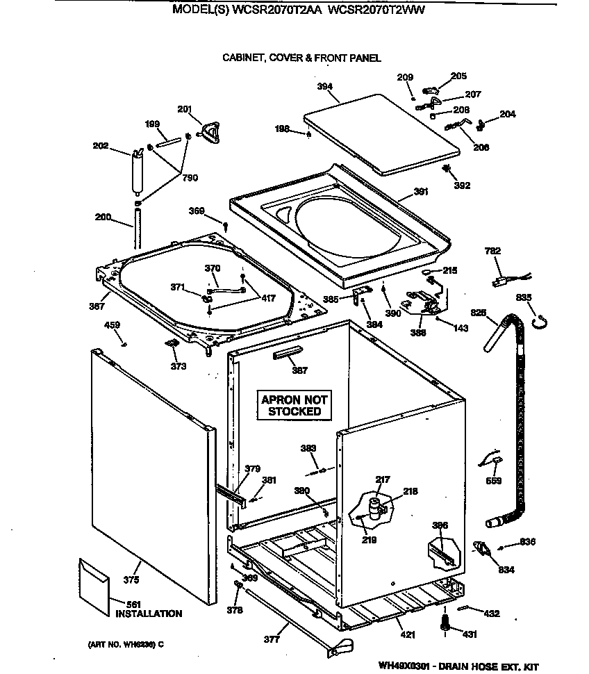 Cabinet, cover & front panel