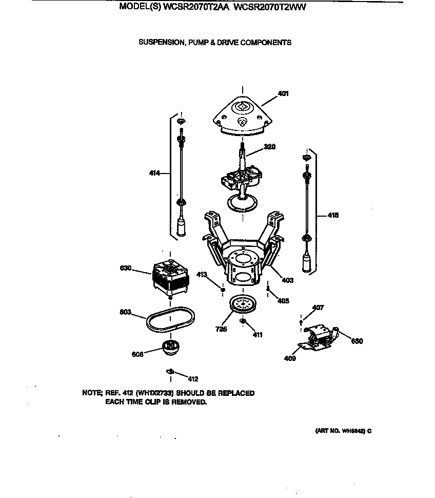Suspension, pump & drive components