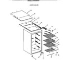 GE TAX4DNXWH cabinet & shelves diagram