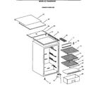 GE TAX4SNXWH cabinet & shelves diagram