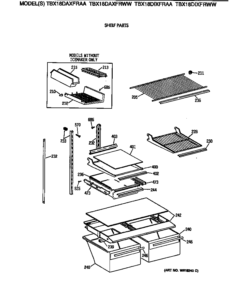 Shelf parts