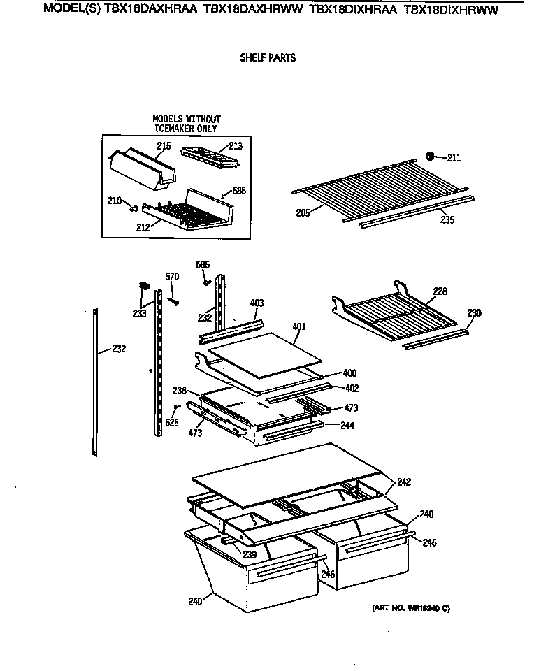 Shelf parts