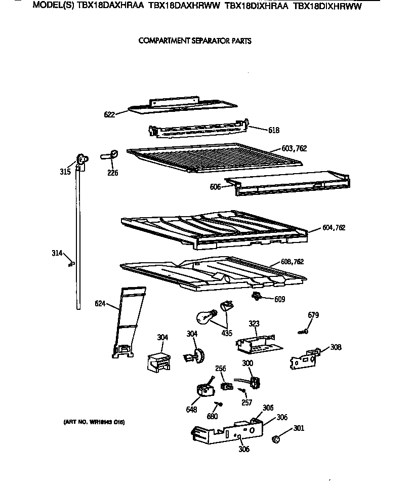 COMPARTMENT SEPARATOR PARTS