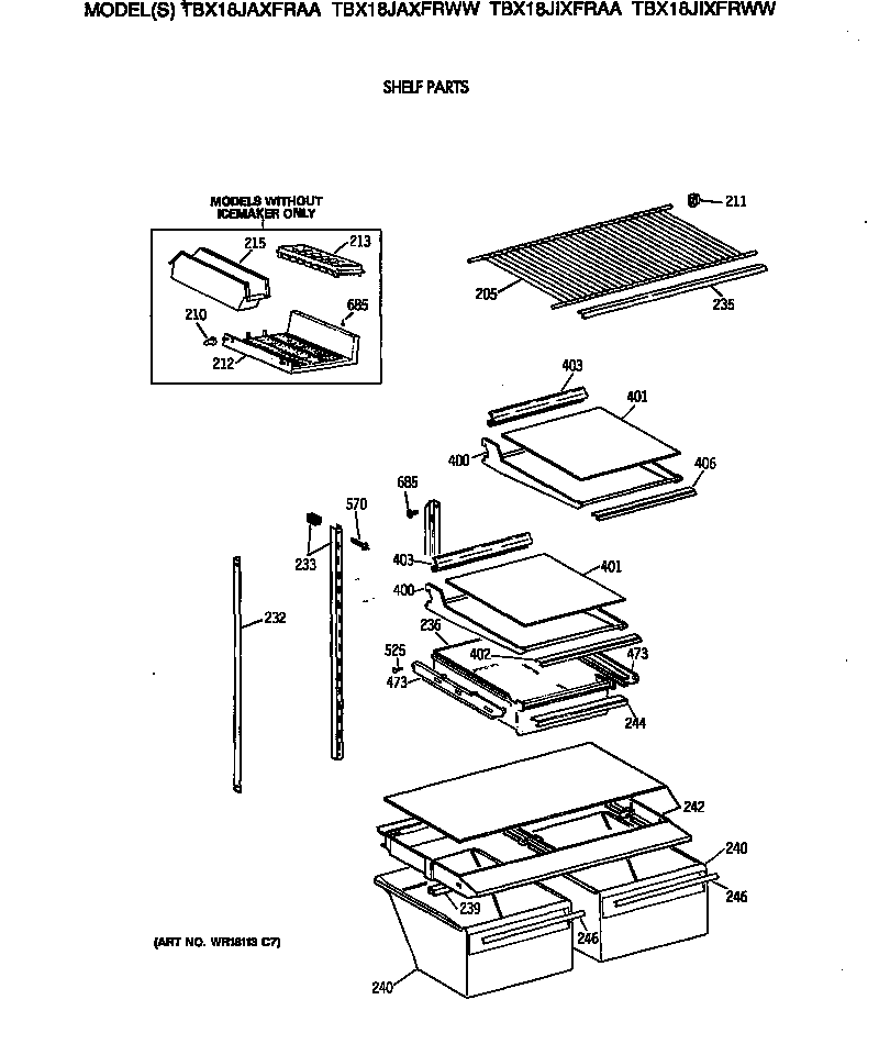 Shelf parts