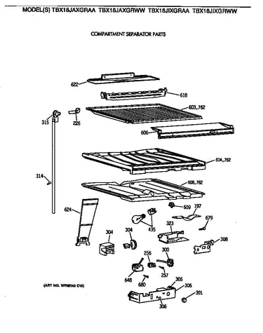 Compartment separator parts