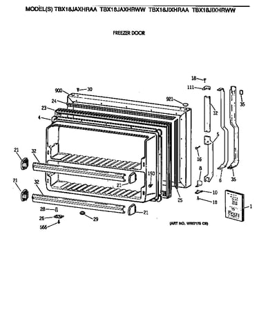 Freezer door