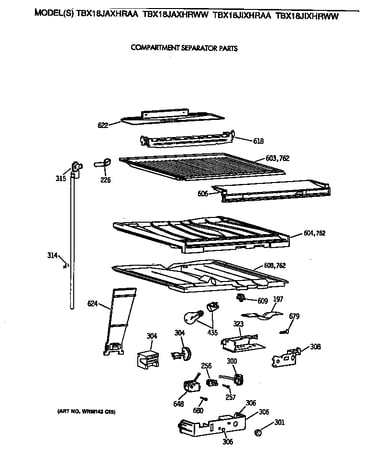 Compartment separator parts