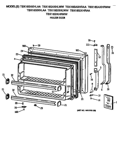 Freezer door