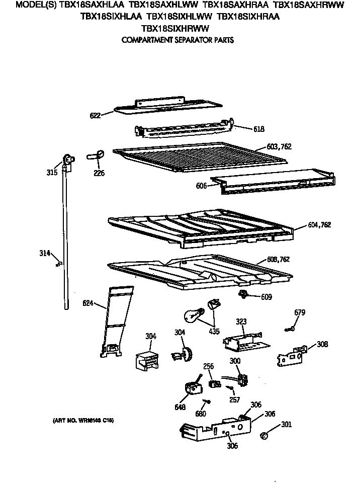 COMPARTMENT SEPARATOR PARTS