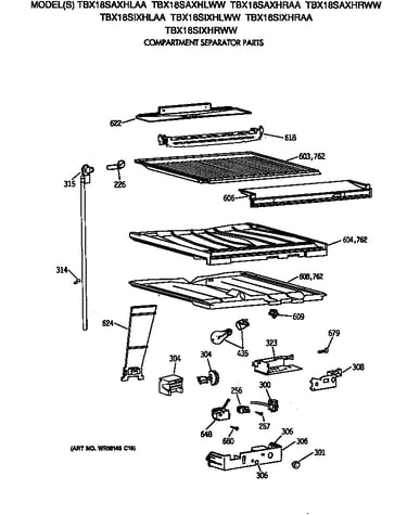Compartment separator parts