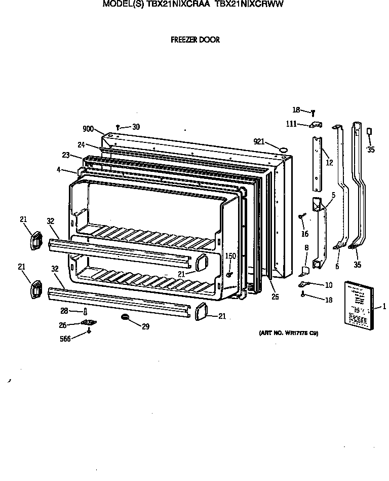 FREEZER DOOR