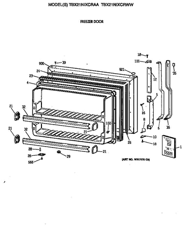 Freezer door