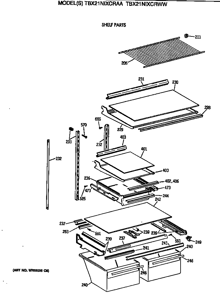 Shelf parts