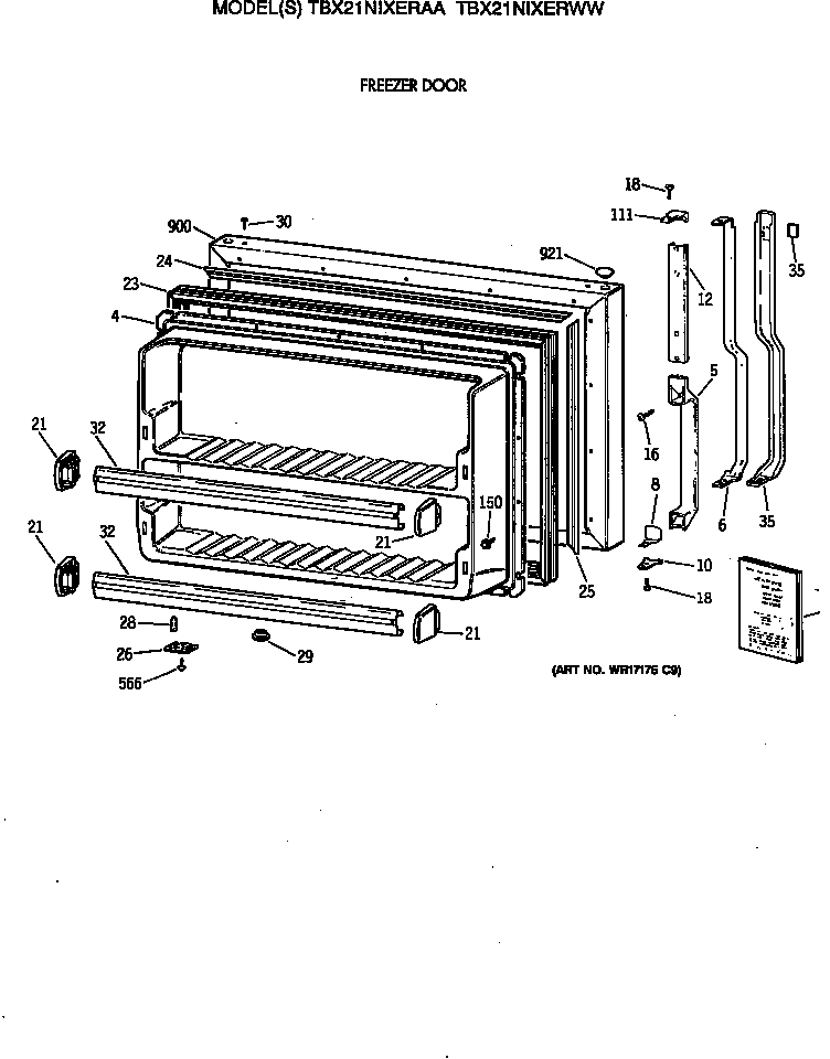 FREEZER DOOR