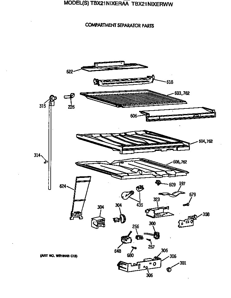 COMPARTMENT SEPARATOR PARTS