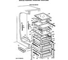 GE TFH30PRTBBB fresh food shelves diagram