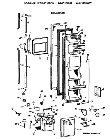 Freezer door