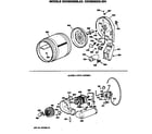 GE DDC6000SBLWH blower & drive assembly diagram