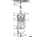 GE WWP2000SAXAD tub, basket & agitator diagram