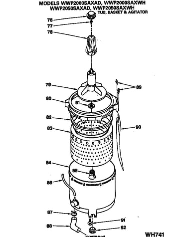 Tub, basket & agitator