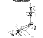 GE WWP2050SAXWH brake, gearcase, motor & pump diagram