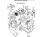 GE WSM2700REW dryer - motor, blower & belt diagram