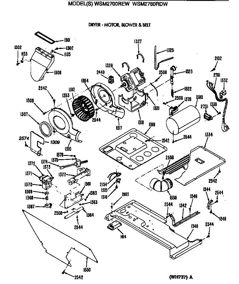 Dryer - motor, blower & belt
