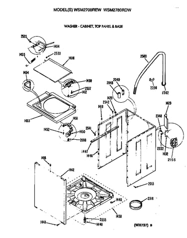 Washer - cabinet, top panel & base
