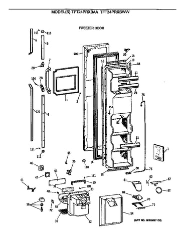 Freezer door
